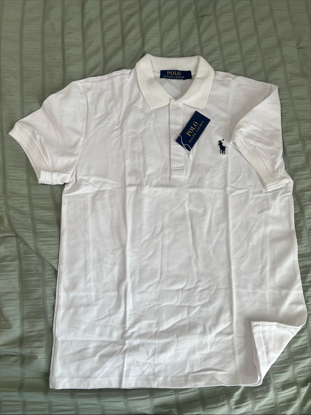 Polo by Ralph Lauren White Polo with Navy Pony Logo